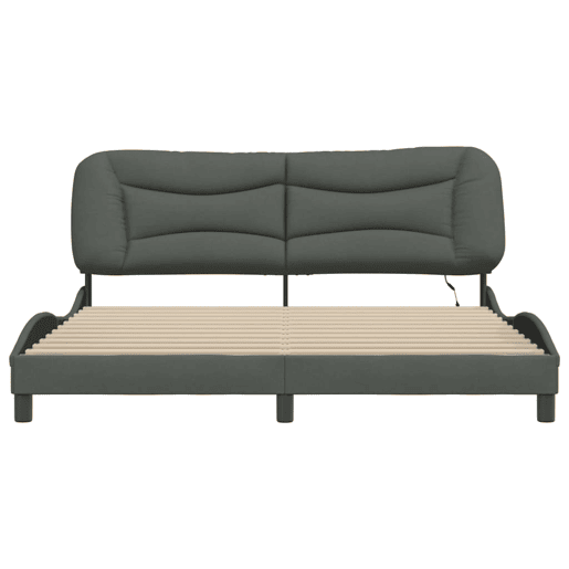 Estrutura de Cama de casal moderno com LED - 180x200 cm tecido