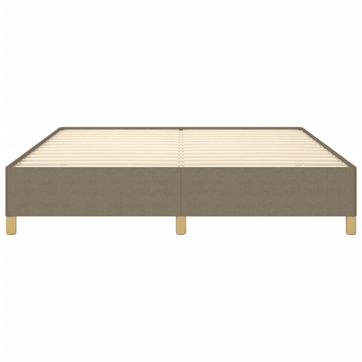 Estrutura de Cama de casal moderno com molas 160x200 cm tecido castanho-acinzentado