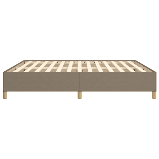 Estrutura de Cama de casal moderno com molas 160x200 cm tecido castanho-acinzentado