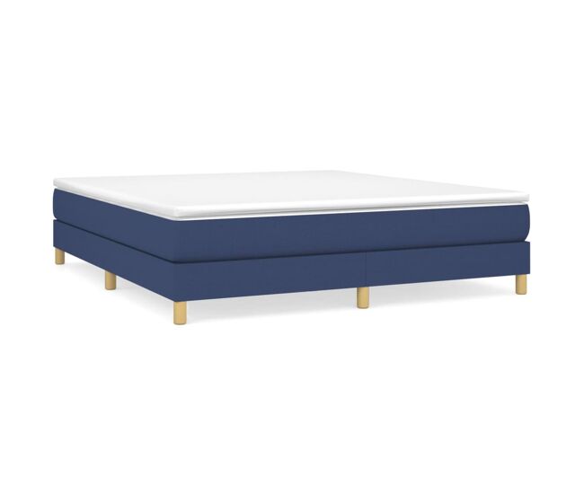 Estructura de cama doble matrimonial - con somier tela azul 160x200 cm