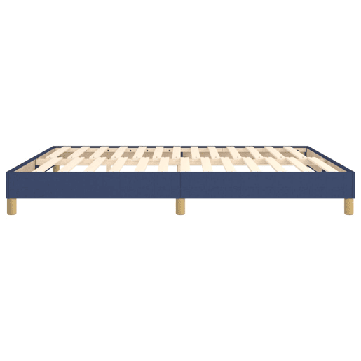 Estrutura de Cama de casal moderno com molas 160x200 cm tecido azul