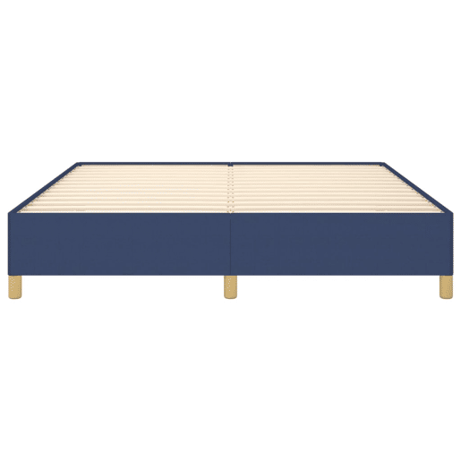 Estrutura de Cama de casal moderno com molas 160x200 cm tecido azul