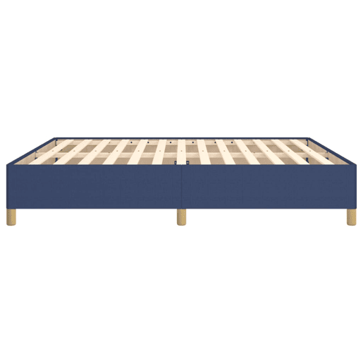 Estrutura de Cama de casal moderno com molas 160x200 cm tecido azul