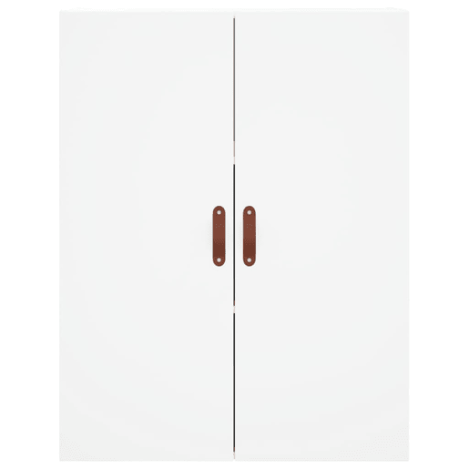Armário alto - Bufete - Móvel de apoio 69,5x34x180 cm derivados de madeira branco pt660