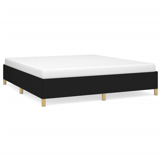 Estrutura de Cama de casal moderno com molas 160x200 cm tecido preto