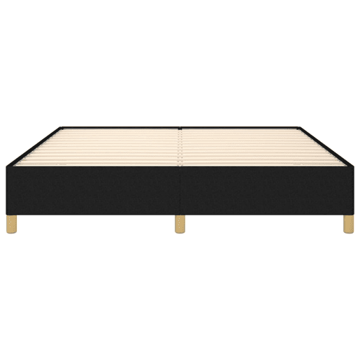 Estrutura de Cama de casal moderno com molas 160x200 cm tecido preto