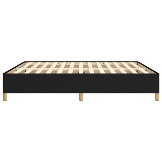 Estrutura de Cama de casal moderno com molas 160x200 cm tecido preto