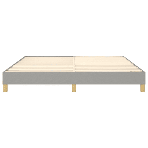 Estrutura de Cama de casal moderno com molas 180x200 cm tecido cinzento-claro