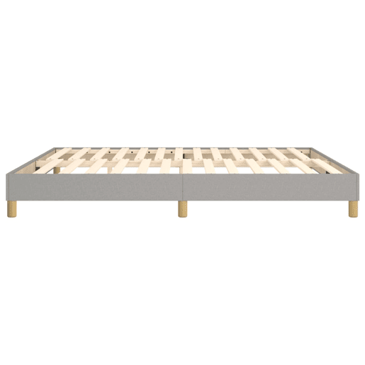 Estrutura de Cama de casal moderno com molas 180x200 cm tecido cinzento-claro