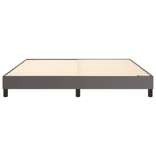 Estrutura de Cama de casal moderno com molas 180x200 cm couro artificial cinzento