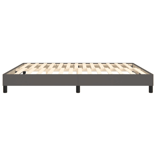 Estrutura de Cama de casal moderno com molas 180x200 cm couro artificial cinzento