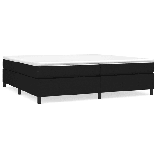 Estrutura de Cama de casal moderno com molas 200x200 cm tecido preto