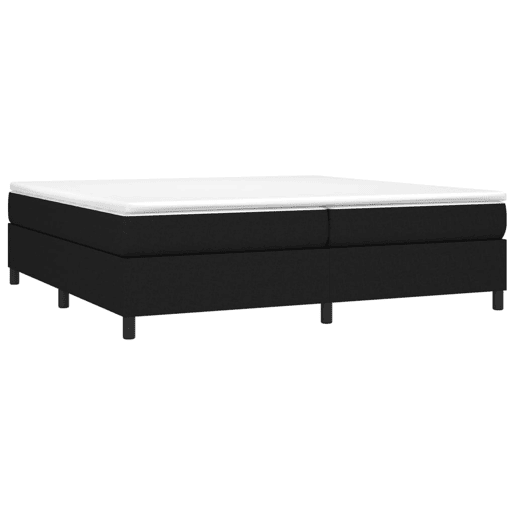 Estrutura de Cama de casal moderno com molas 200x200 cm tecido preto