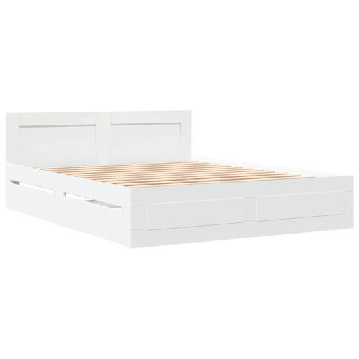 Estrutura De Cama Dupla para adultos c cabeceira - 160x200 cm branco