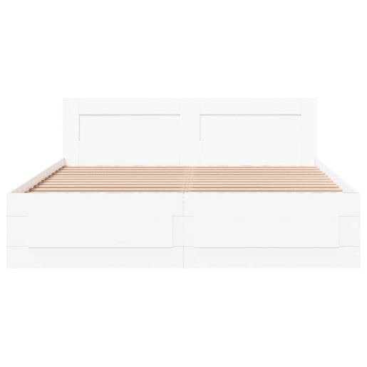 Estrutura De Cama Dupla para adultos c cabeceira - 160x200 cm branco