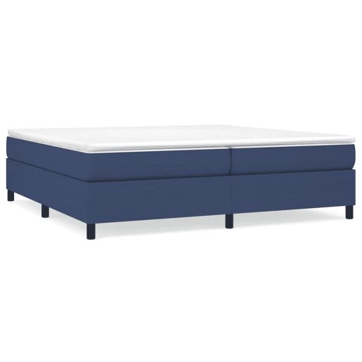 Estrutura de Cama de casal moderno com molas 200x200 cm tecido azul
