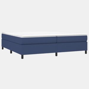 Estrutura de Cama de casal moderno com molas 200x200 cm tecido azul
