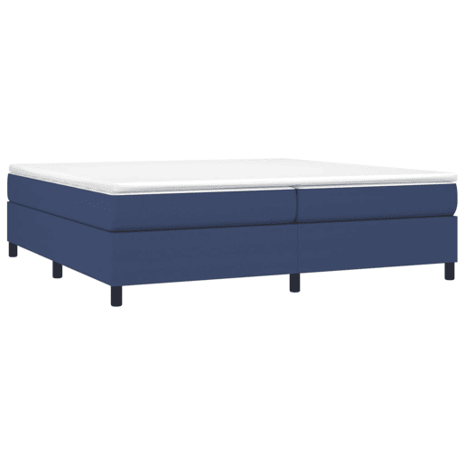 Estrutura de Cama de casal moderno com molas 200x200 cm tecido azul