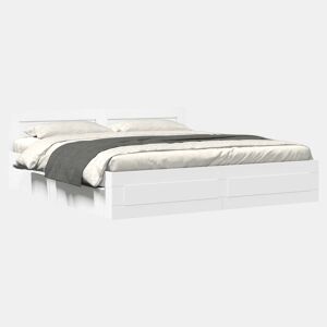 Estrutura De Cama Dupla para adultos c cabeceira - 200x200 cm branco