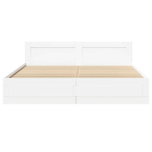 Estrutura De Cama Dupla para adultos c cabeceira - 200x200 cm branco