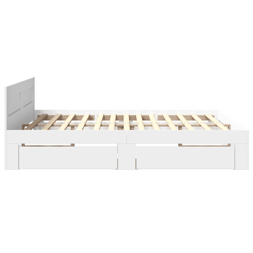 Estrutura De Cama Dupla para adultos c cabeceira - 200x200 cm branco