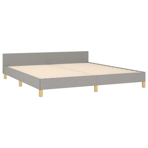 Estrutura De Cama De Casal - 180x200 cm tecido cinzento-claro