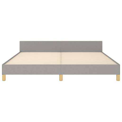 Estrutura De Cama De Casal - 180x200 cm tecido cinzento-claro