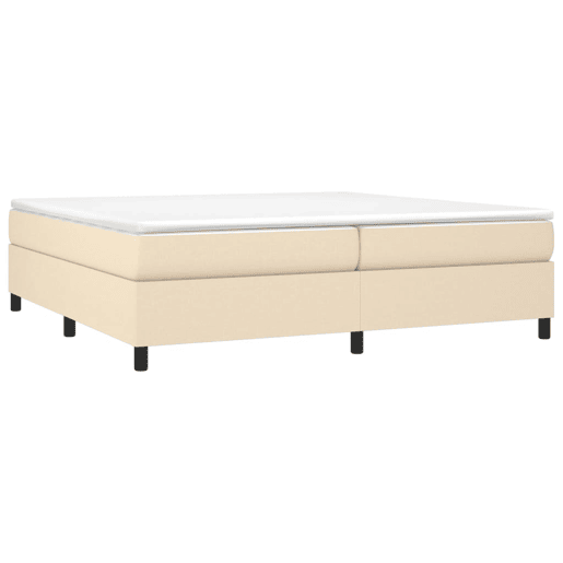 Estrutura de Cama de casal moderno com molas 200x200 cm tecido cor creme