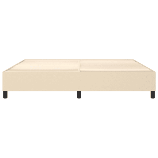 Estrutura de Cama de casal moderno com molas 200x200 cm tecido cor creme