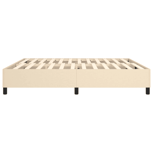 Estrutura de Cama de casal moderno com molas 200x200 cm tecido cor creme