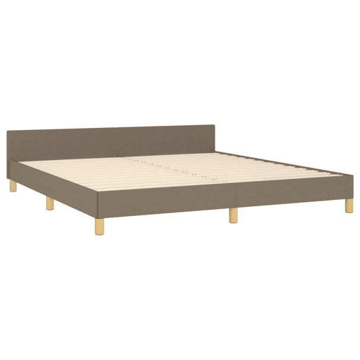 Estrutura de Cama de casal moderno 180x200 cm tecido castanho-acinzentado