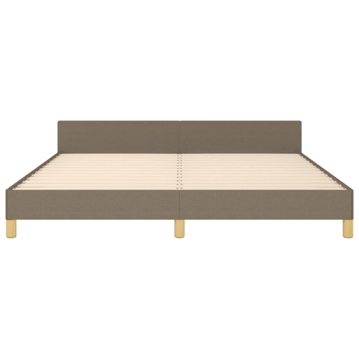 Estrutura de Cama de casal moderno 180x200 cm tecido castanho-acinzentado