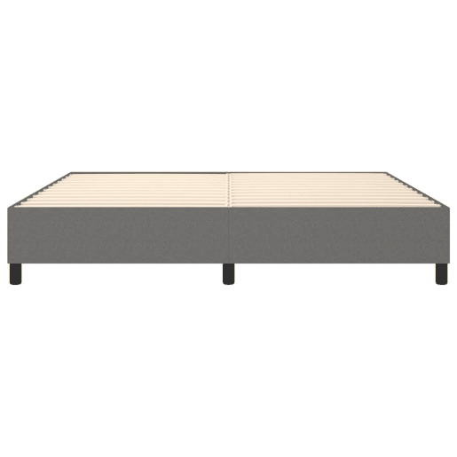 Estrutura de Cama de casal moderno com molas 200x200 cm tecido cinzento-escuro