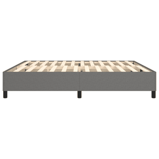 Estrutura de Cama de casal moderno com molas 200x200 cm tecido cinzento-escuro