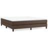 Estrutura de Cama de casal moderno com molas 180x200cm couro artificial castanho