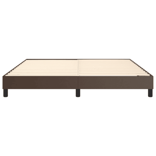 Estrutura de Cama de casal moderno com molas 180x200cm couro artificial castanho