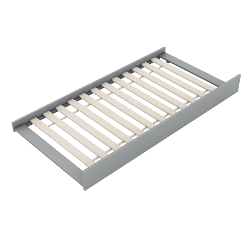 Beliche 2x90x200cm com cama de rodízio 90x190cm - com corrimão e escada - Cinzento