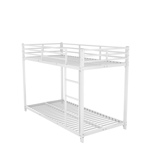 Beliche de ferro para crianças 90x200 cm - Branco