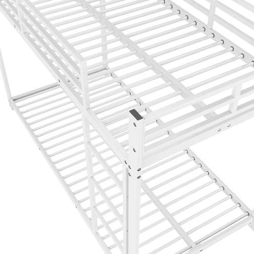 Beliche de ferro para crianças 90x200 cm - Branco