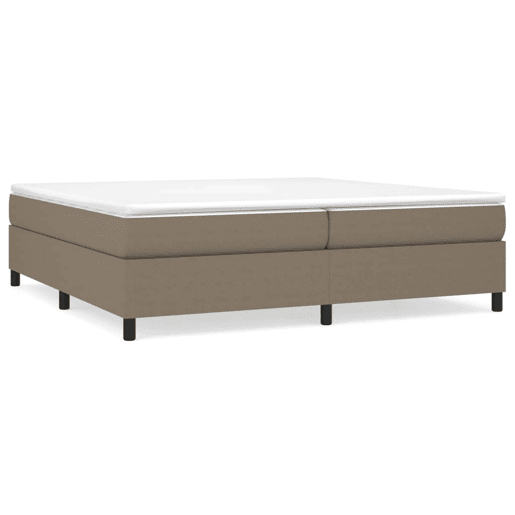 Estrutura de Cama de casal moderno com molas 200x200 cm tecido cinzento-acastanhado