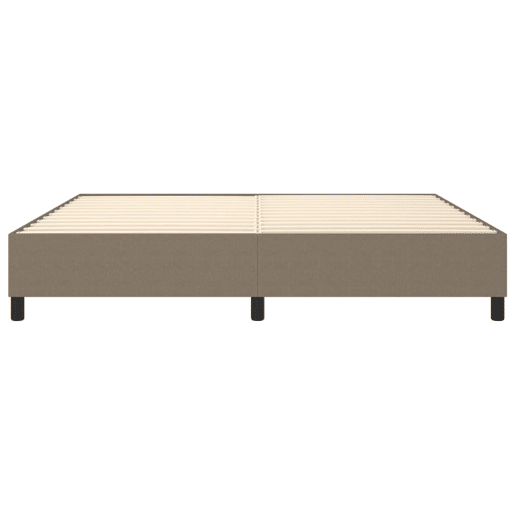 Estrutura de Cama de casal moderno com molas 200x200 cm tecido cinzento-acastanhado