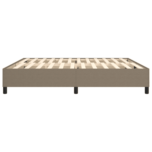 Estrutura de Cama de casal moderno com molas 200x200 cm tecido cinzento-acastanhado