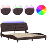 Estrutura de Cama de casal moderno com LED - 180x200 cm tecido