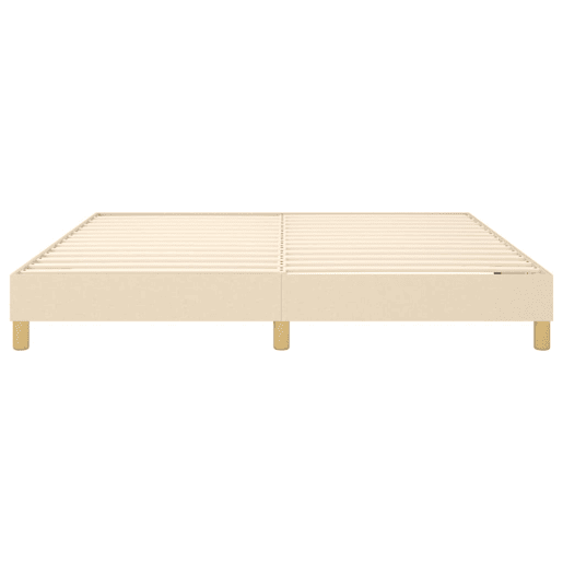 Estrutura de Cama de casal moderno com molas 180x200 cm tecido cor creme