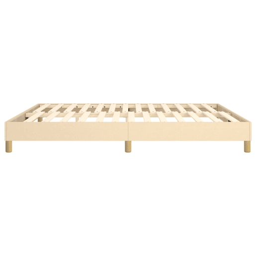 Estrutura de Cama de casal moderno com molas 180x200 cm tecido cor creme