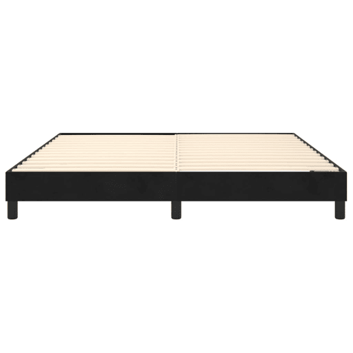 Estrutura de Cama de casal moderno com molas 160x200 cm veludo preto