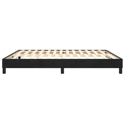 Estrutura de Cama de casal moderno com molas 160x200 cm veludo preto