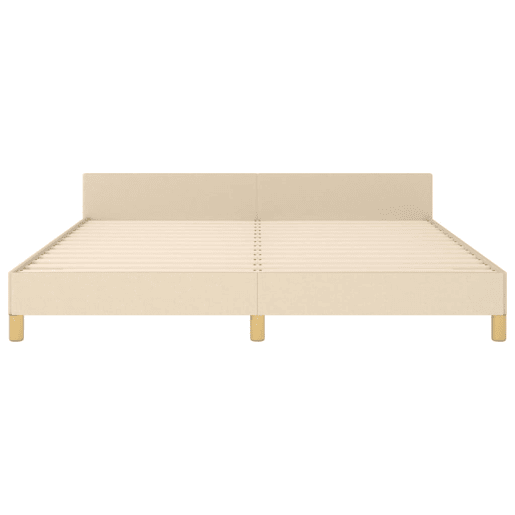Estrutura de Cama de casal moderno em tecido cor creme 180x200 cm