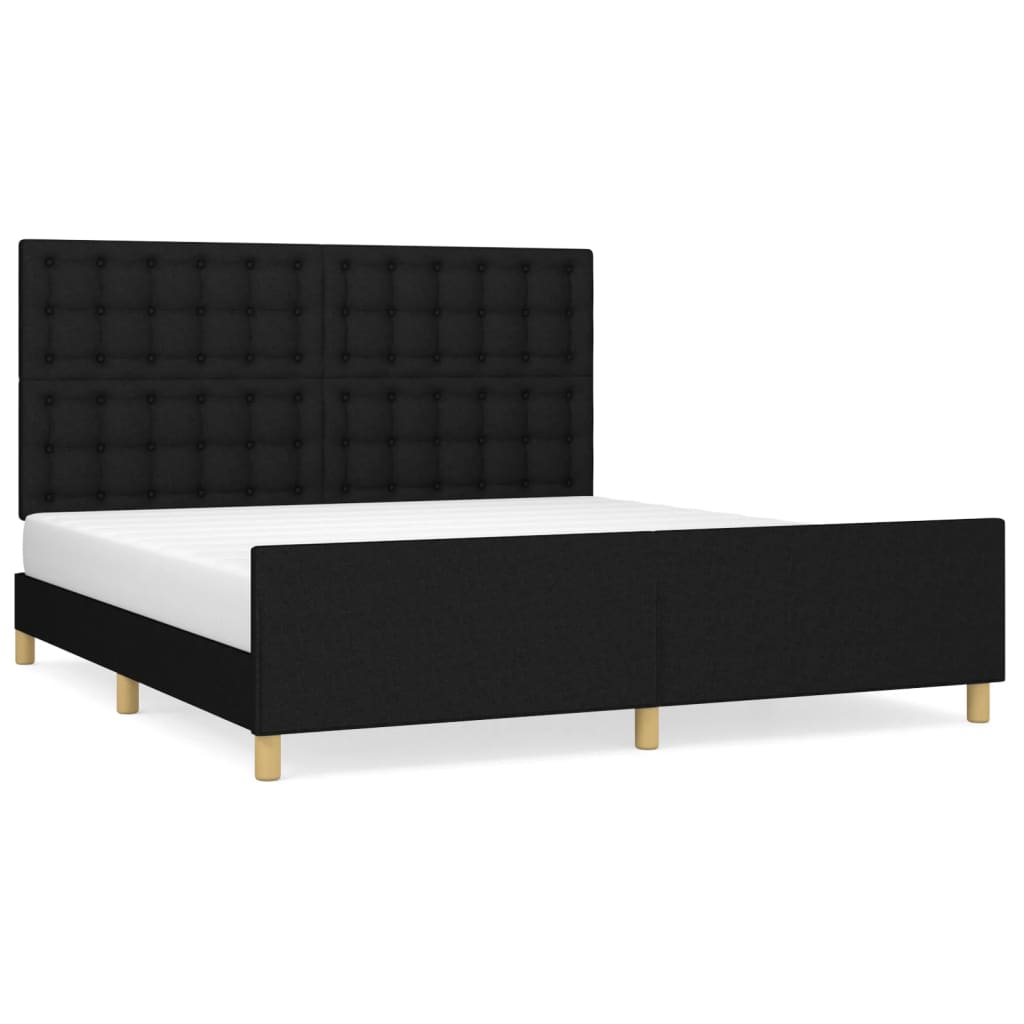 Estructura de cama matrimonial 186x203 Negro