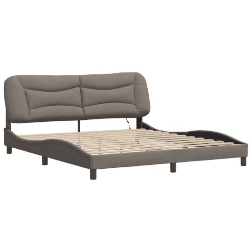 Estrutura de Cama de casal moderno com LED - 180x200 cm tecido